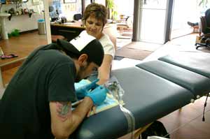 Getting my tattoo